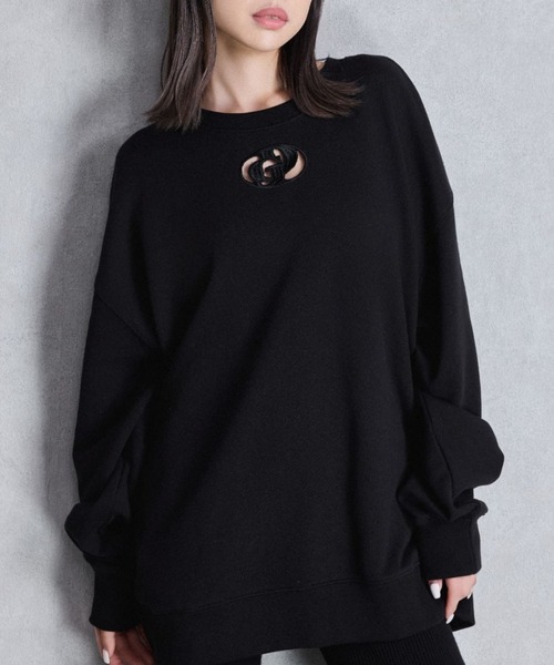 Diem スウェット レア GYDA トレーナー スウェット GD CUT OUT スウェットトップス
