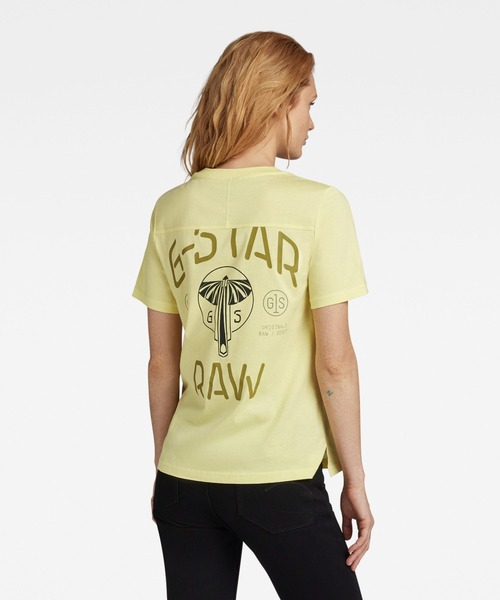 「G-STAR RAW」 半袖Tシャツ SMALL オレンジ レディース