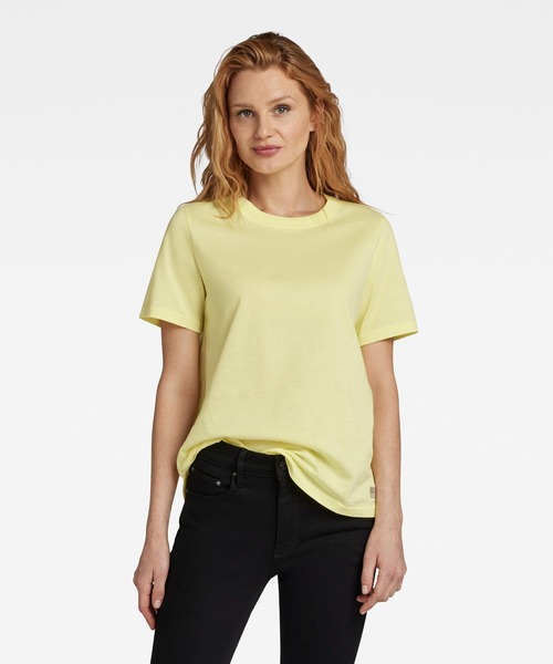 「G-STAR RAW」 半袖Tシャツ SMALL オレンジ レディース