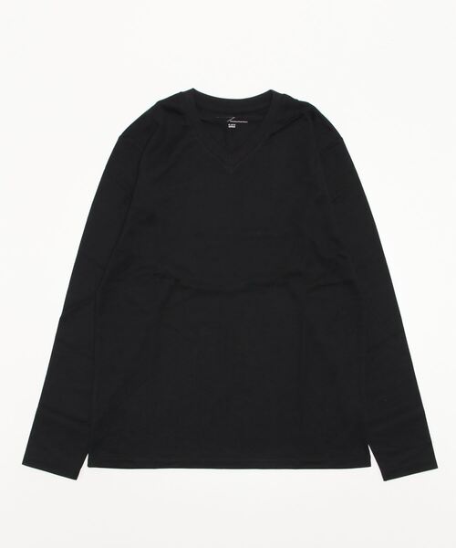 「NANO universe」 長(zhǎng)袖Tシャツ L ブラック メンズ