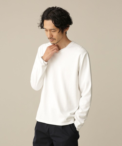 「NANO universe」 長(zhǎng)袖Tシャツ L ブラック メンズ