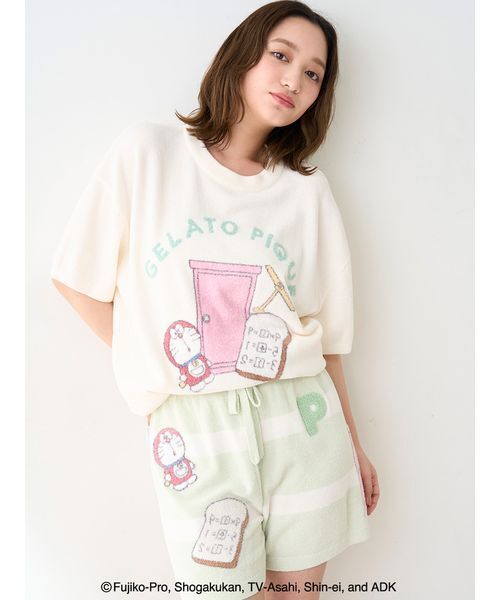 【新品未使用】GELATO PIQUE×ドラえもん ルームウェアセット ドラえもん】【レディース】ジャガードプルオーバー&ショート