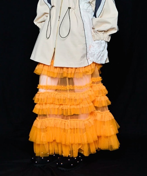 ボリュームチュールフリルスカート　MAISON SPECIAL メゾンスペシャル MAISON SPECIAL（メゾンスペシャル） スカート Volume Tulle Ruffle