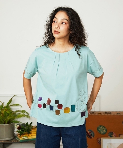 tシャツ 「接触冷感」Puerta de sol クラフト刺繍カットソー レディース