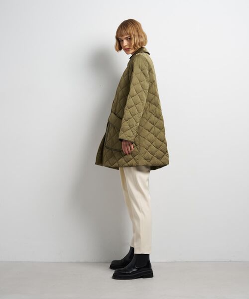 LANVIN en Bleu キルティング リバーシブル ロング コート ボア LANVIN en Bleu コート アウター キルティングダウンハーフコート