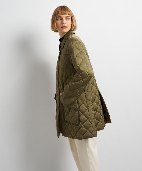 LANVIN en Bleu コート アウター キルティングハーフコート レディース