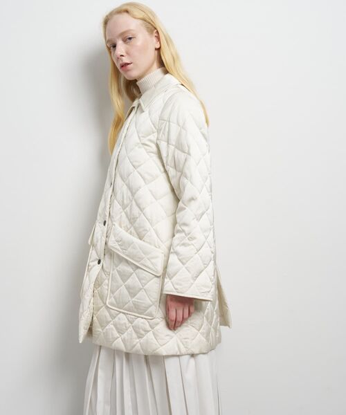 LANVIN en Bleu コート アウター キルティングダウンハーフコート