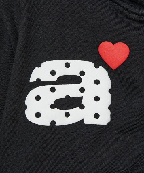 aeae パーカー DOT SMALL LETTER CROP HOOD ZIP UP レディース