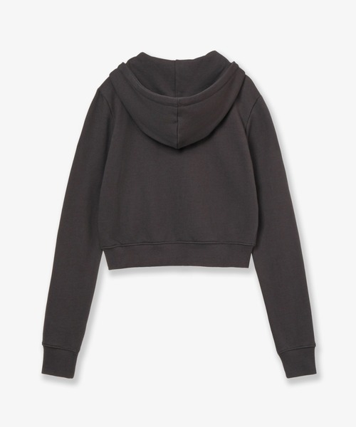 aeae パーカー DOT SMALL LETTER CROP HOOD ZIP UP レディース