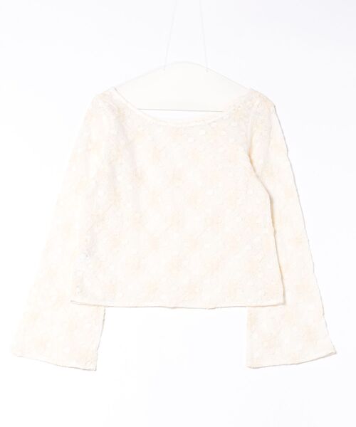 TINA：JOJUN（ティーナジョジュン） tシャツ フラワーコード刺繍