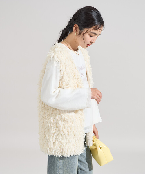ベスト ジレ ループヤーンベスト/オーバーサイズ ニットベスト レディース | FREAK'S STORE | 08