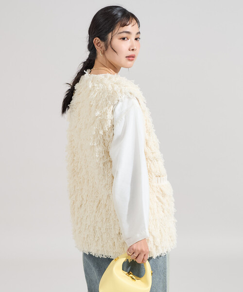 ベスト ジレ ループヤーンベスト/オーバーサイズ ニットベスト レディース | FREAK'S STORE | 09