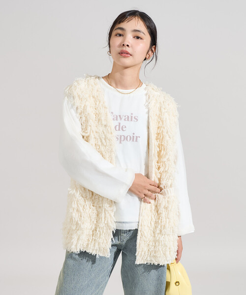 ベスト ジレ ループヤーンベスト/オーバーサイズ ニットベスト レディース | FREAK'S STORE | 11