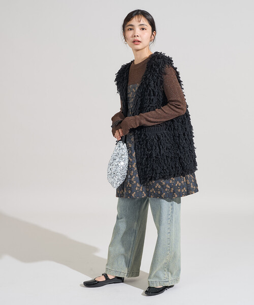 ベスト ジレ ループヤーンベスト/オーバーサイズ ニットベスト レディース | FREAK'S STORE | 14