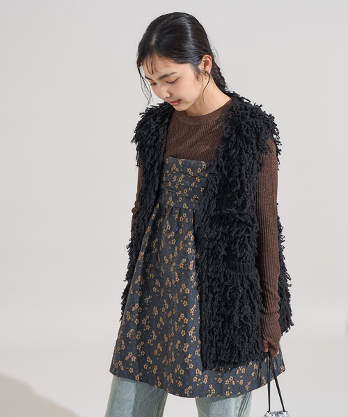 ベスト ジレ ループヤーンベスト/オーバーサイズ ニットベスト レディース | FREAK'S STORE | 17