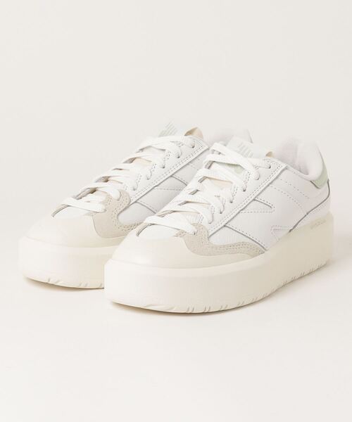 「New Balance」 ローカットスニーカー 24.0cm ホワイト×パープル レディース_画像7