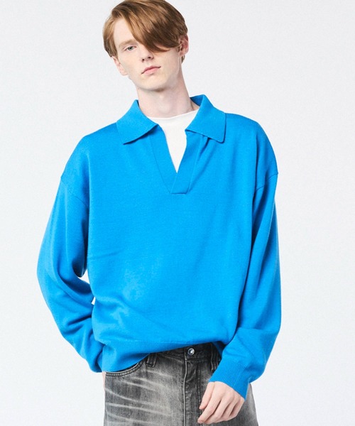 MAISON SPECIAL ニットブルゾン Knit Combination Prime-Over Drivers Knit Blouson