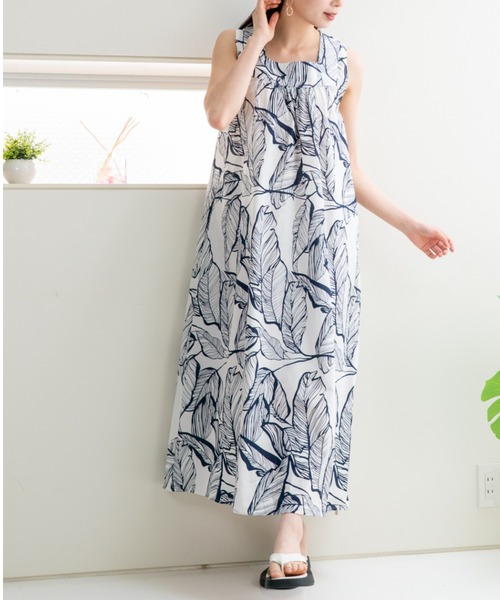 「a lot of love」 ノースリーブワンピース FREE ブルー レディース_画像5