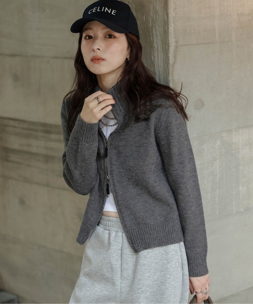 SUGAR BISKET（シュガービスケット） ニット セーター Wジップスタンド