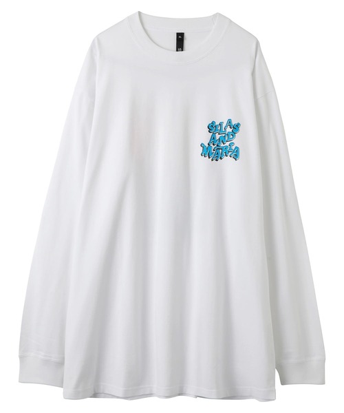 「SILAS」 長袖Tシャツ M ホワイト メンズ_画像2