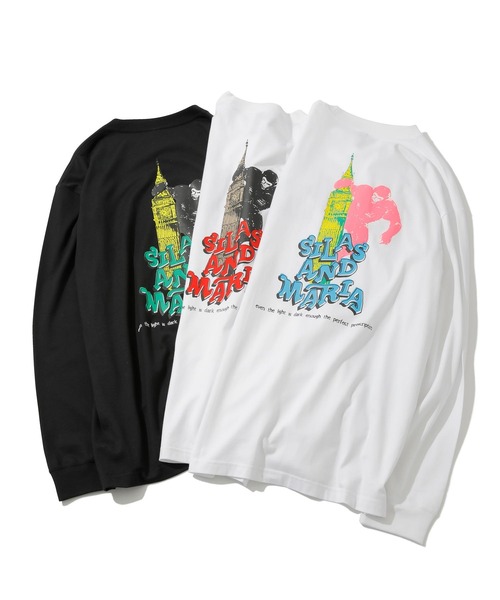「SILAS」 長袖Tシャツ M ホワイト メンズ_画像7