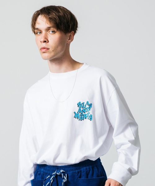 「SILAS」 長袖Tシャツ M ホワイト メンズ_画像9