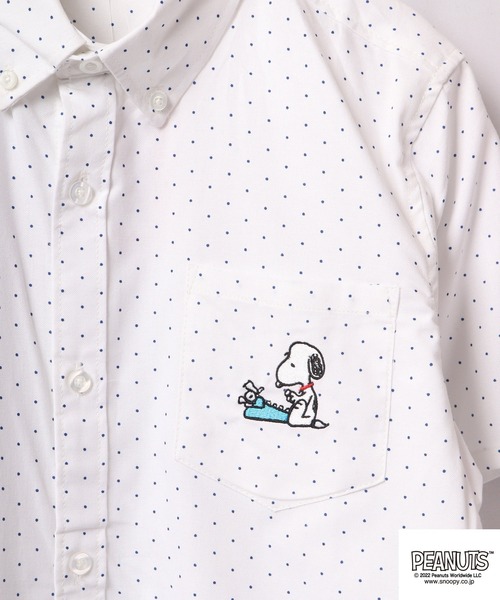 「PEANUTS」 半袖シャツ L ブルー レディース_画像6