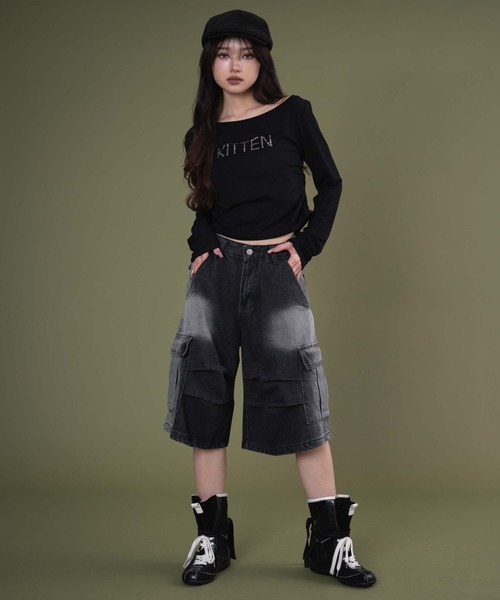 dispark ハーフパンツ ジーンズ デニム デニムパンツ DISPARK/フラップ