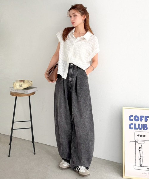 Calm カーム　パンツ　Lサイズ　グレー　ワイド　ルーズ classicalelf（クラシカルエルフ） ワイドパンツ ジーンズ デニム