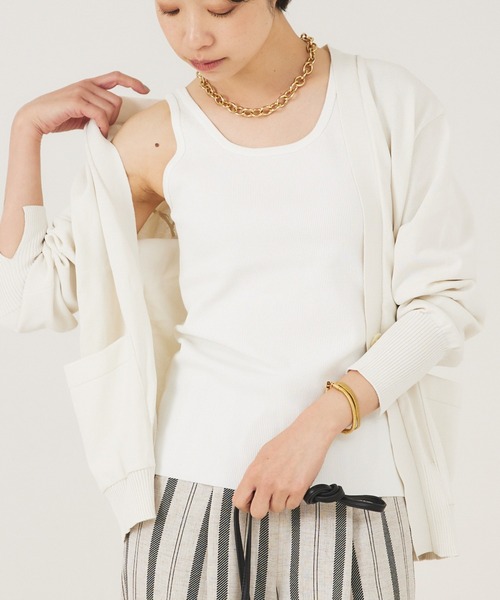 「qualite」 ニットカーディガン フリー ブルー レディース_画像2