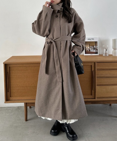 Eclat one ステンカラーコート コート 「Eclat one」2WAYネック ステン