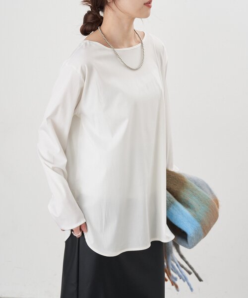 SHENERY シンプルブラウス オフホワイト SHENERY（シーナリー） ブラウス シャツ シンプルブラウス レディース