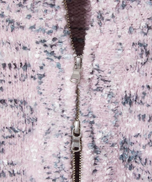 「ADAM ET ROPE'」 ニットカーディガン FREE ライトグレー レディース_画像9