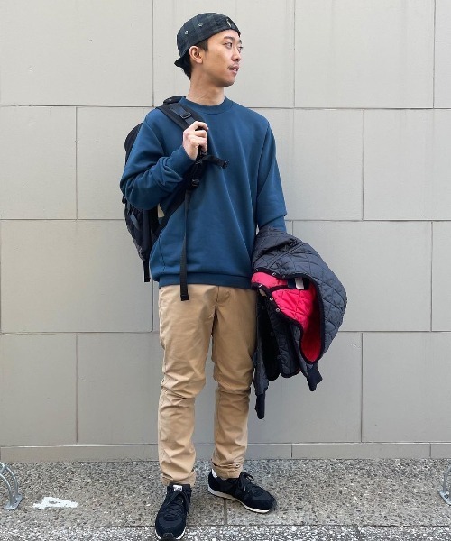 「narifuri」 スウェットカットソー LARGE ブラック メンズ_画像9