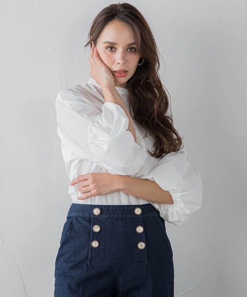 「Viaggio Blu」 7分袖ブラウス M ブルー レディース_画像5