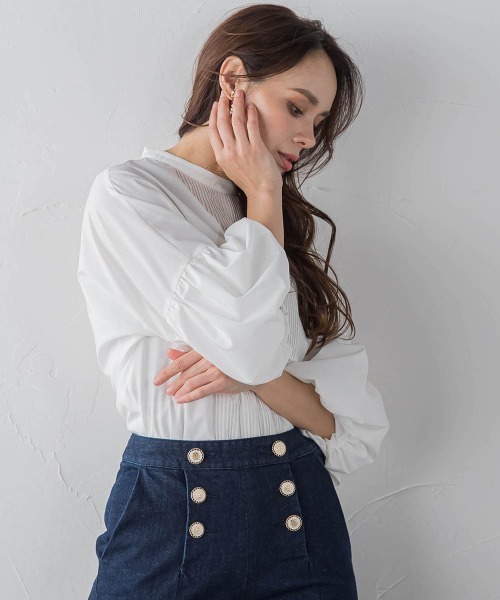 「Viaggio Blu」 7分袖ブラウス M ブルー レディース_画像9