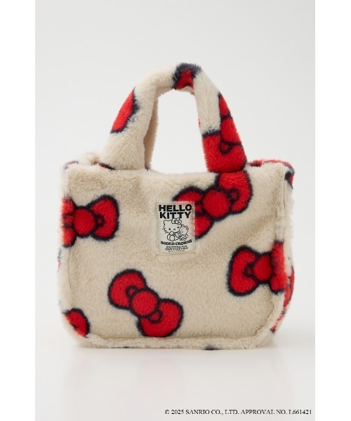 ロデオ ハローキティ ファーバッグ ブラック りぼん トートバッグ