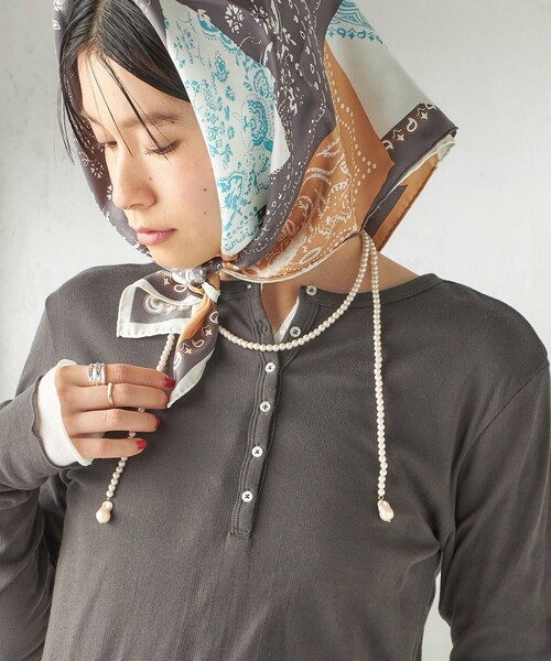 SHIPS（シップス） スカーフ バンダナ manipuri: 26SS スカーフ 65×65