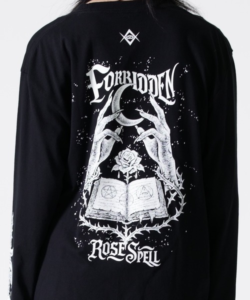 REFLEM（レフレム） tシャツ 「REFLEM/レフレム」薔薇と魔導書プリント