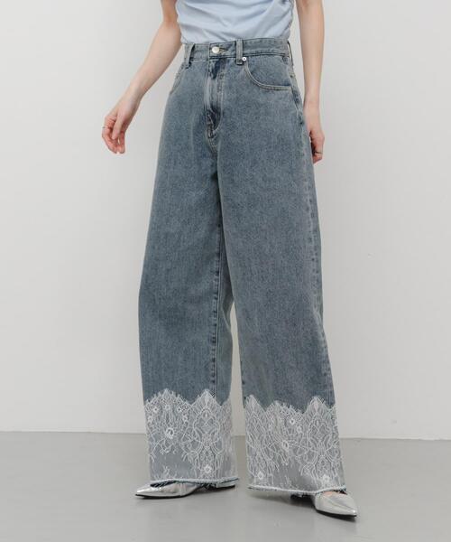 SENSE OF PLACE by URBAN RESEARCH ワイドパンツ パンツ レース