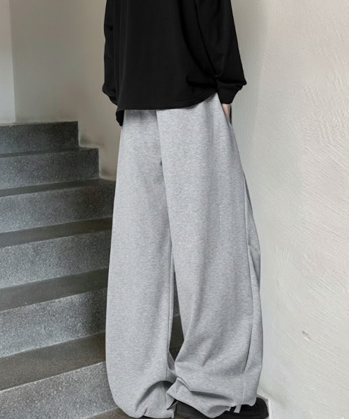 ワイドパンツ パンツ 「26年春新作」バレルレッグルーズスウェット