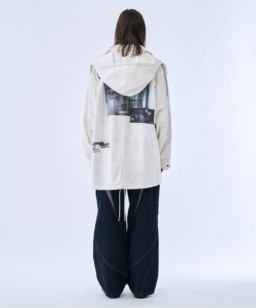 PHILTHEORY パーカー Back graphic military parka / バック