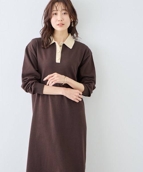 ROPE' PICNIC（ロペ ピクニック） ワンピース 配色スキッパーニット