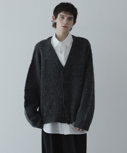 「remer」 ニットカーディガン LARGE モカ メンズ_画像9