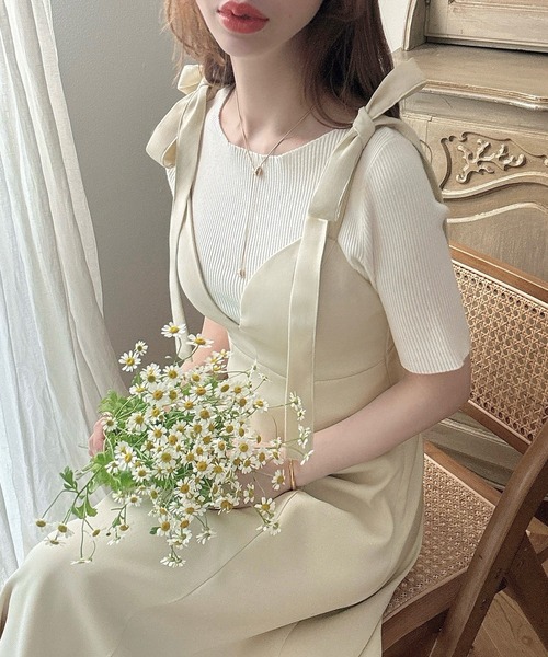 「Meiru」 キャミソールワンピース LARGE ブラック レディース_画像5