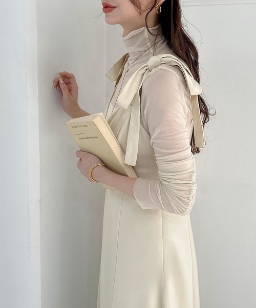 「Meiru」 キャミソールワンピース LARGE ブラック レディース_画像8