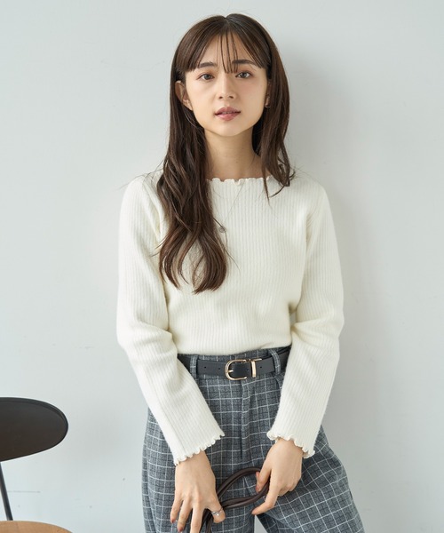 「mil」 長袖カットソー X-SMALL オフホワイト レディース_画像7