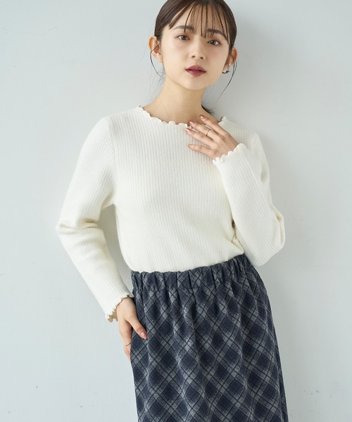 「mil」 長袖カットソー X-SMALL オフホワイト レディース_画像8