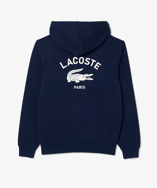 「LACOSTE」 プルオーバーパーカー L オリーブ メンズ_画像5