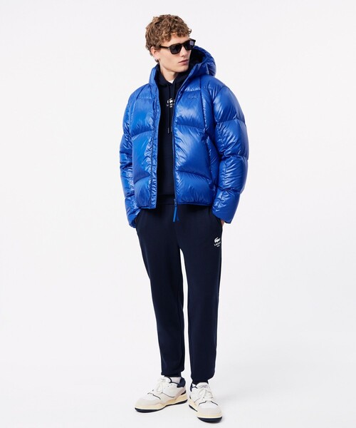 「LACOSTE」 プルオーバーパーカー L オリーブ メンズ_画像7